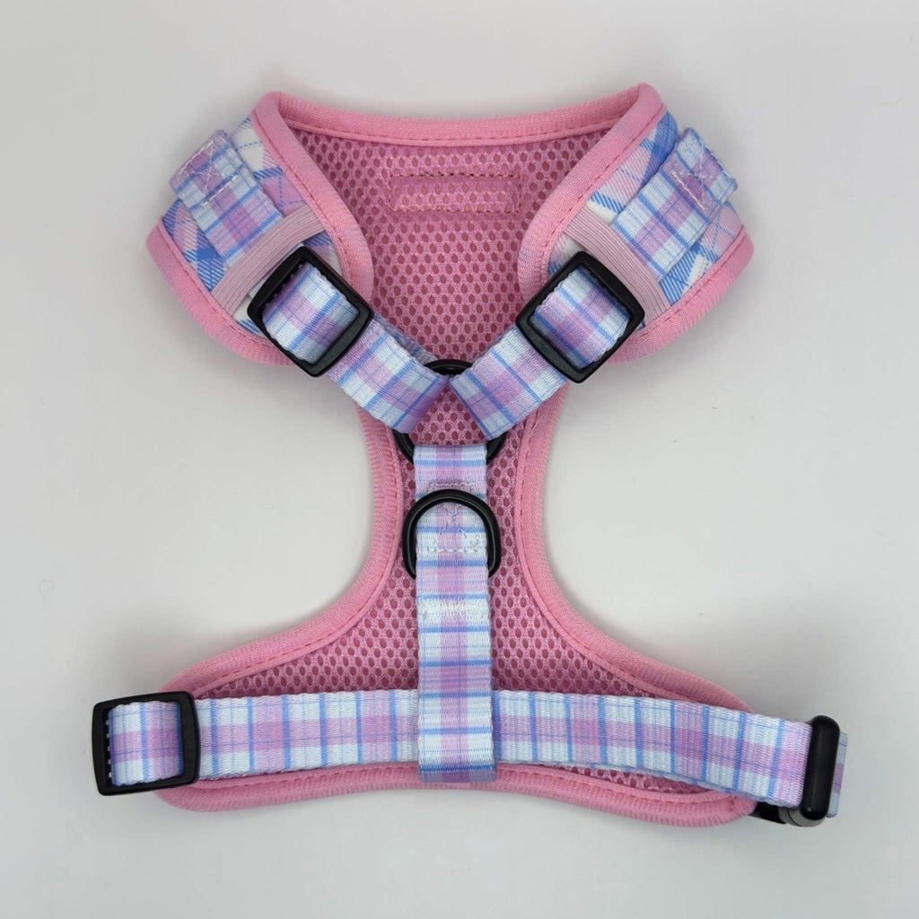 Adjustable Harness - Pink Tartan