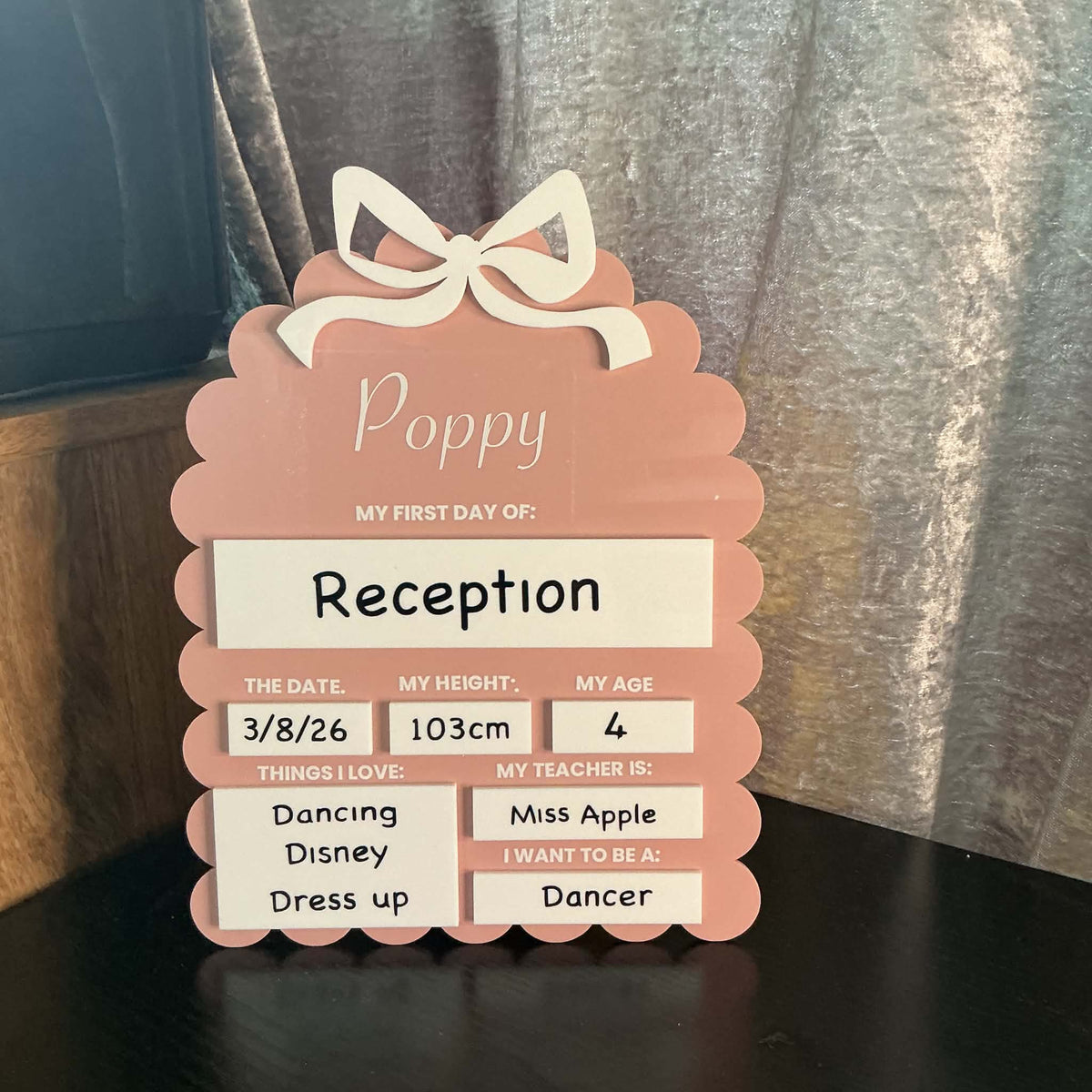 Personalised First Day of School Keepsake Plaques
