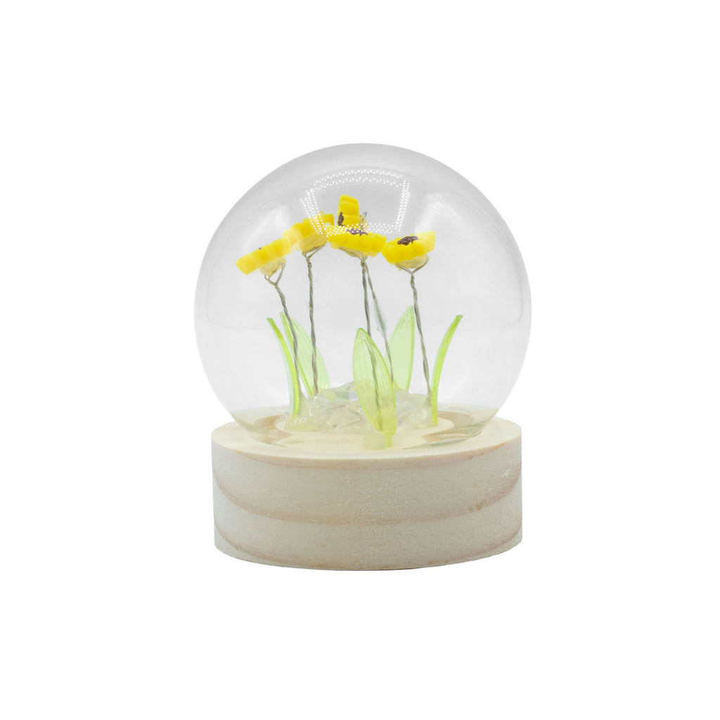 Floral Glow Garden Dome - 5 Sunflowers - LED Battery