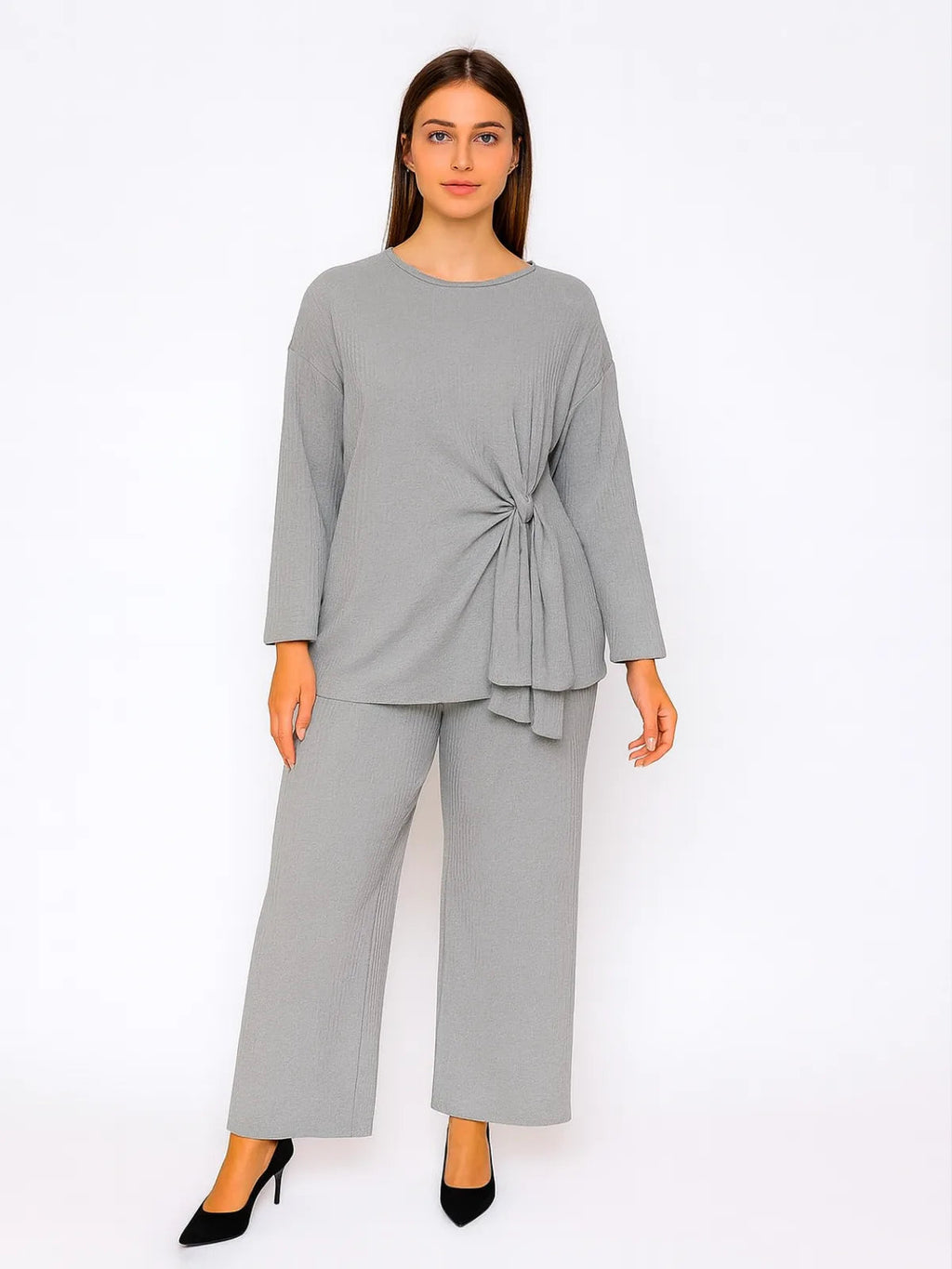 Ladies Long Sleeve Side Tie Set