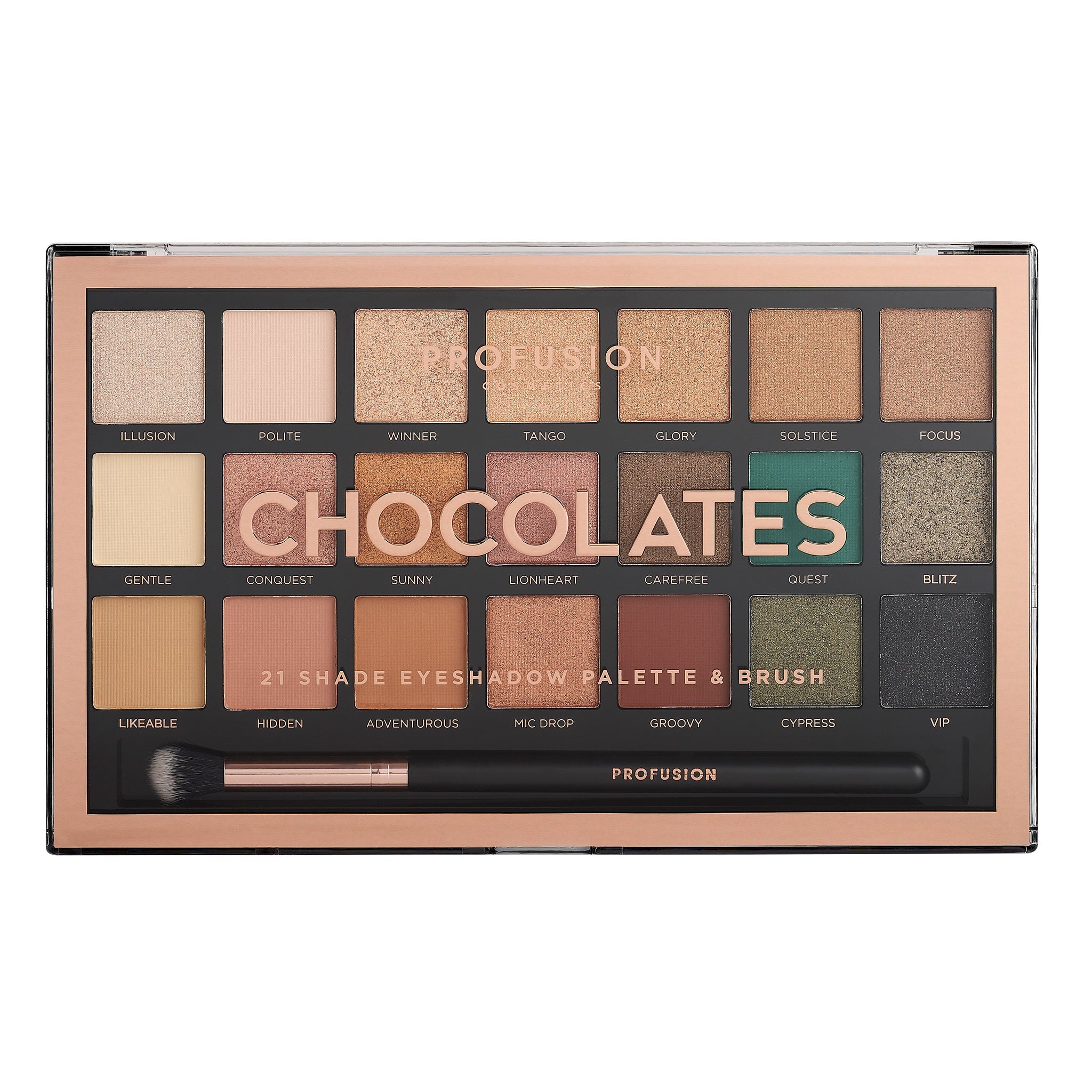 CHOCOLATES | 21 Shade Eyeshadow Palette & Brush