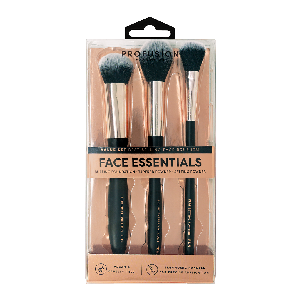 Face Essential - 3PC  Face Brush Set