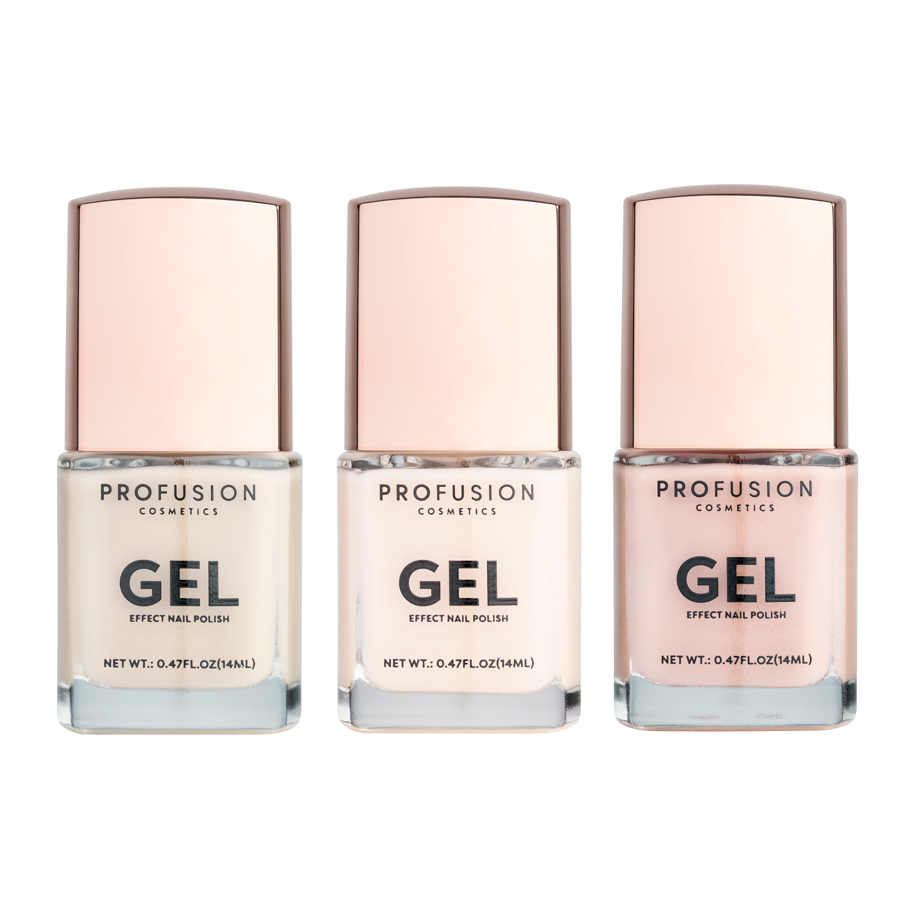 GO-TO NEUTRALS | 3PC GEL EFFECT NAIL POLISH SET