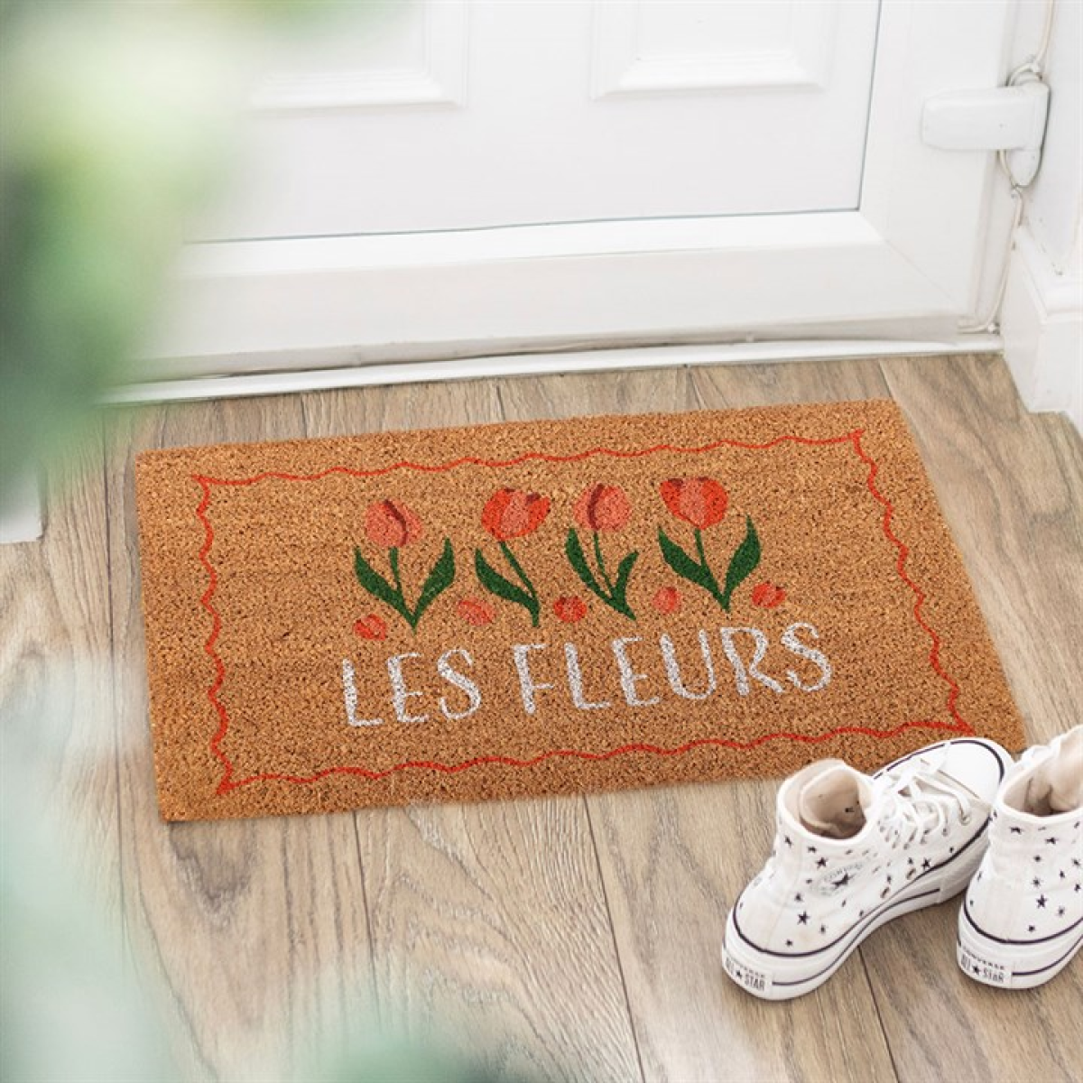 COMING SOON...Natural Les Fleurs Tulip Doormat