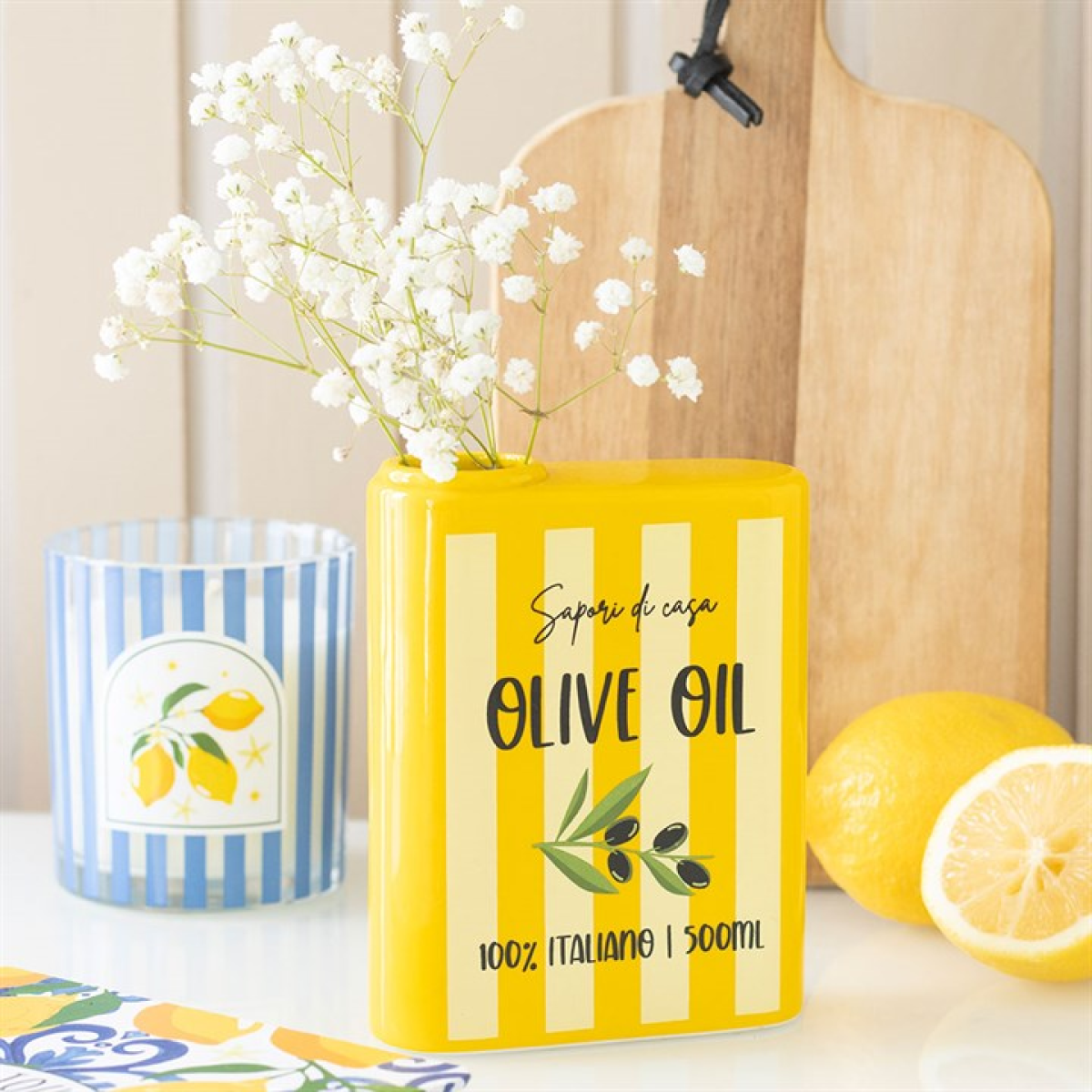 Olive Oil Flower Vase