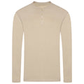 Henley Waffle Knit Long Sleeve Top